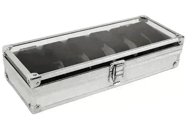 Aluminum 6 watches boxes, table boxes, jewelry box jewelry box collection bin - EX-STOCK CANADA