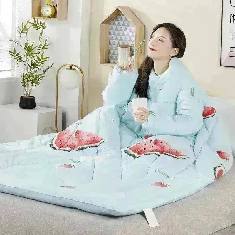 Anti kick Casual Home & Office With Sleeves Wearable Quilt - EX-STOCK CANADA