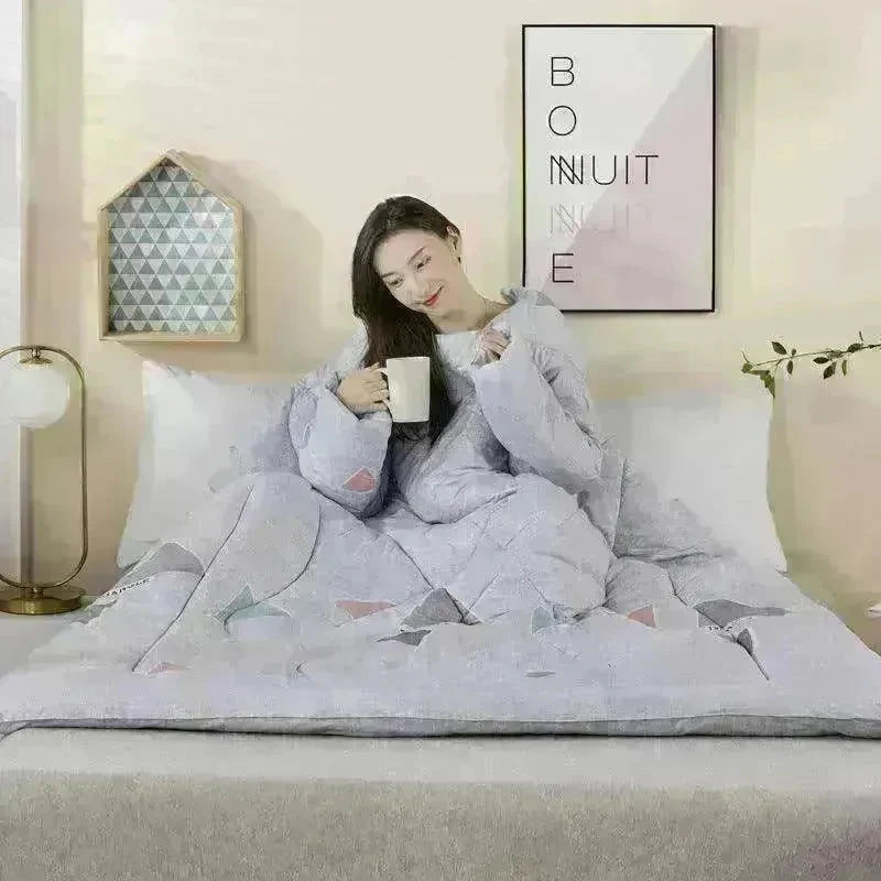 Anti kick Casual Home & Office With Sleeves Wearable Quilt - EX-STOCK CANADA