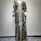 Arab Chiffon Bronzing Robe Containing Belt Dress - EX-STOCK Canada