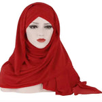 Arab Lady Fashion Patch Hijab - EX-STOCK Canada