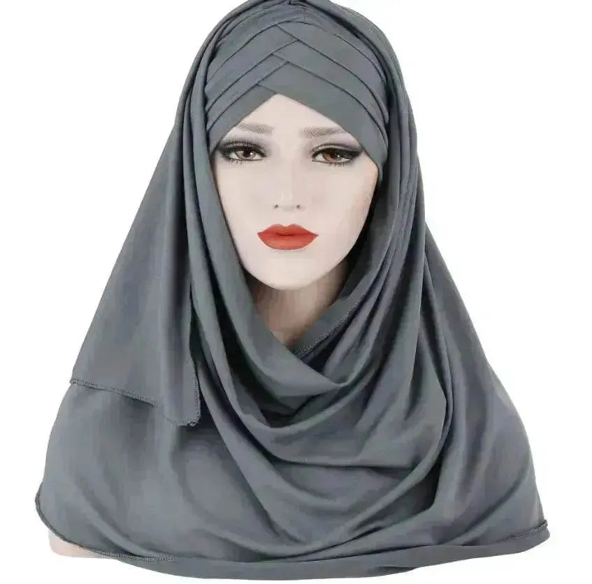 Arab Lady Fashion Patch Hijab - EX-STOCK Canada