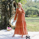 Arab Malaysia Indonesia Hollow Lace Dress - EX-STOCK Canada
