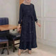 Arab Round Neck Lace Floral Dress - EX-STOCK Canada