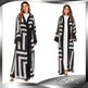 Arab Stripe Loose Lace Cardigan Robe Female - EX-STOCK Canada
