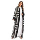 Arab Stripe Loose Lace Cardigan Robe Female - EX-STOCK Canada