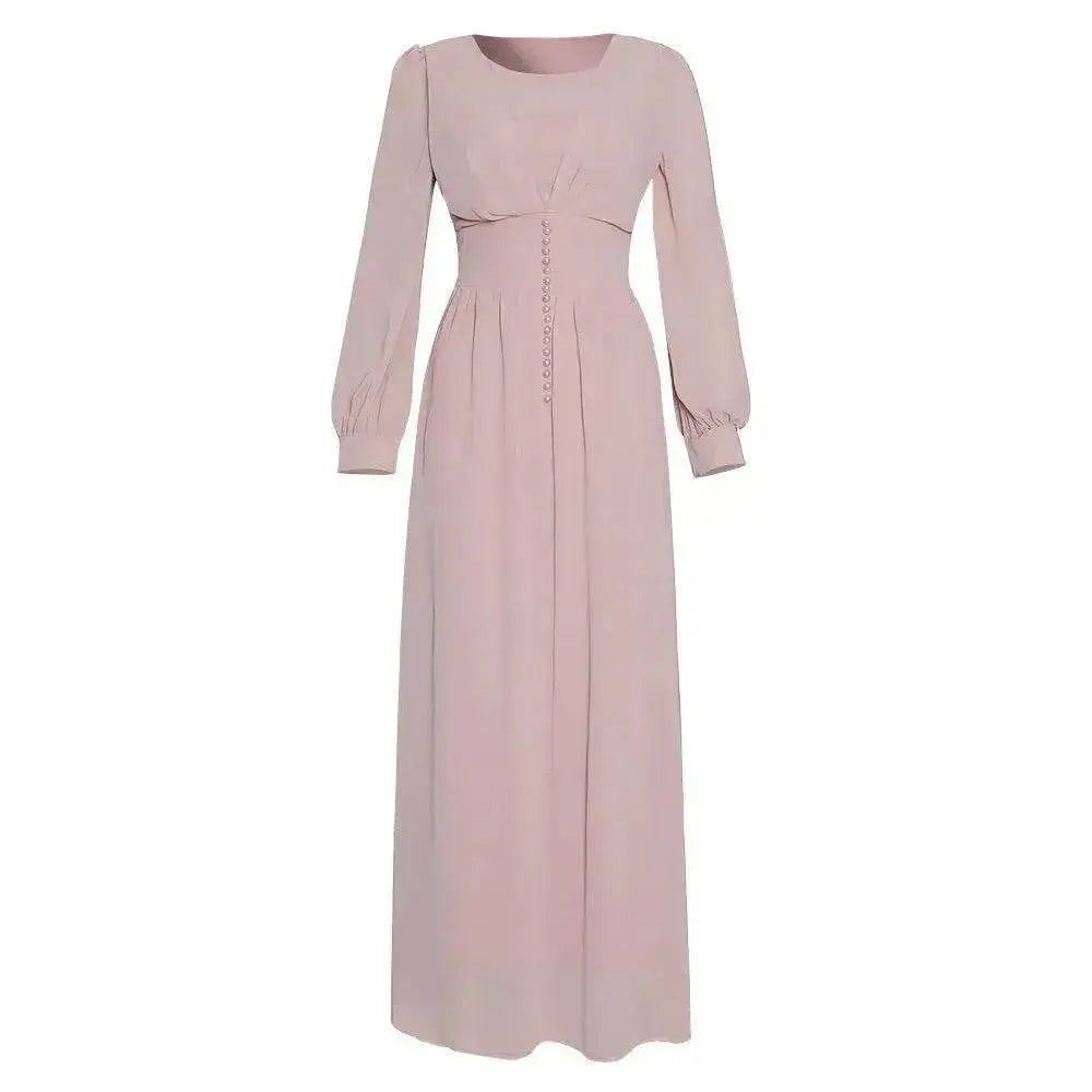 Arab Women's Clothing Long Sleeve Chiffon Dress - EX-STOCK Canada