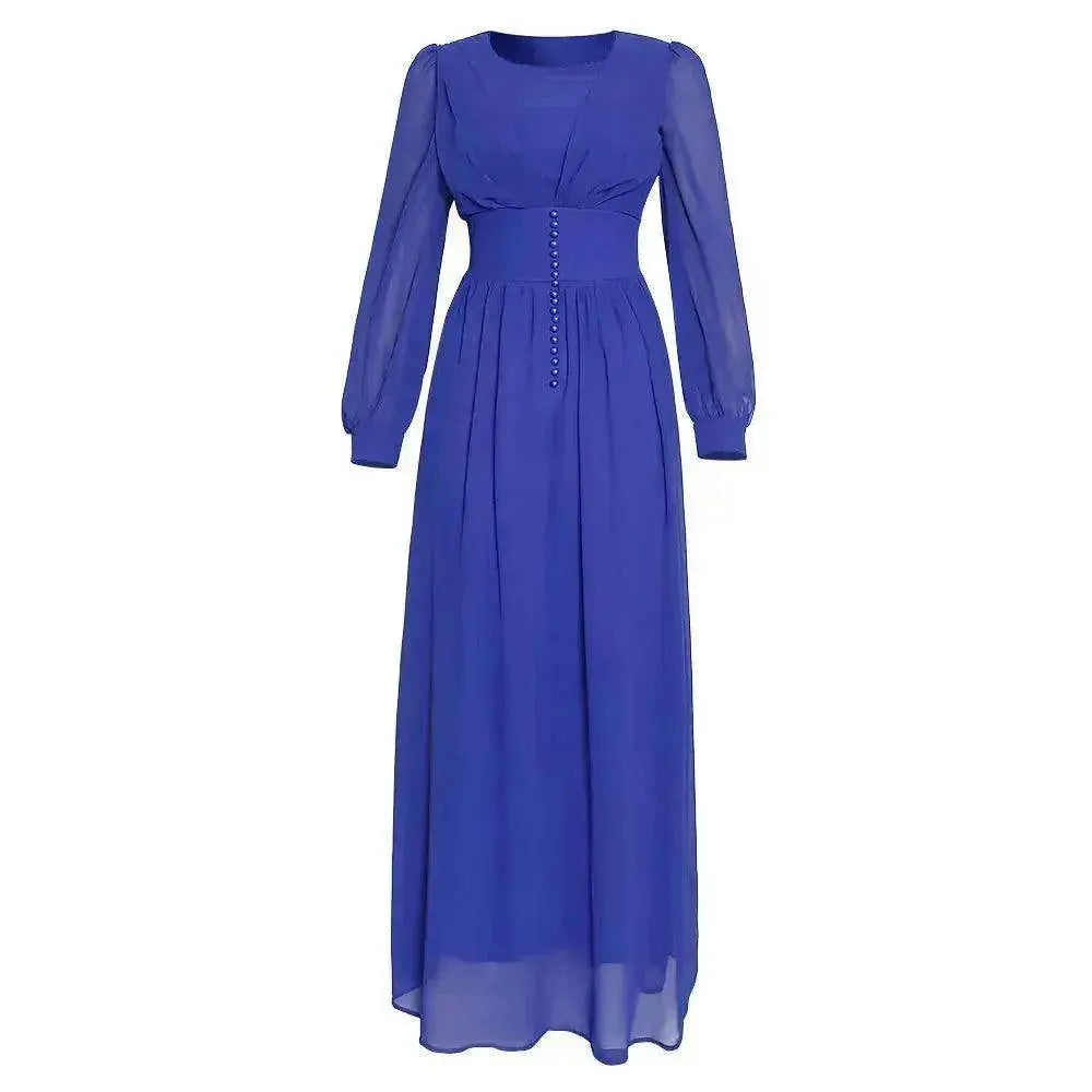 Arab Women's Clothing Long Sleeve Chiffon Dress - EX-STOCK Canada
