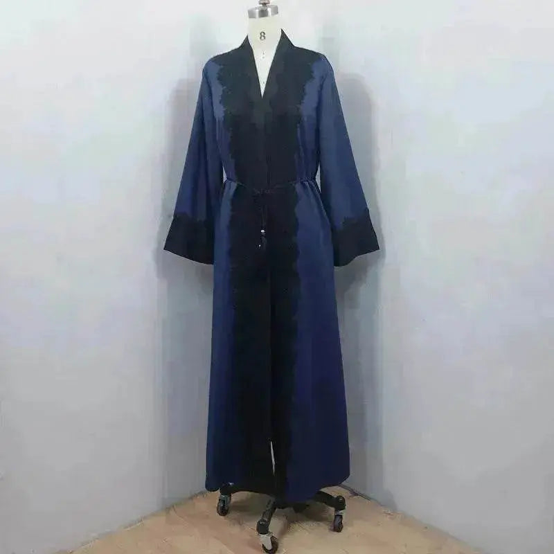 Arab Women's Lace Dress Cardigan Robe - EX-STOCK Canada