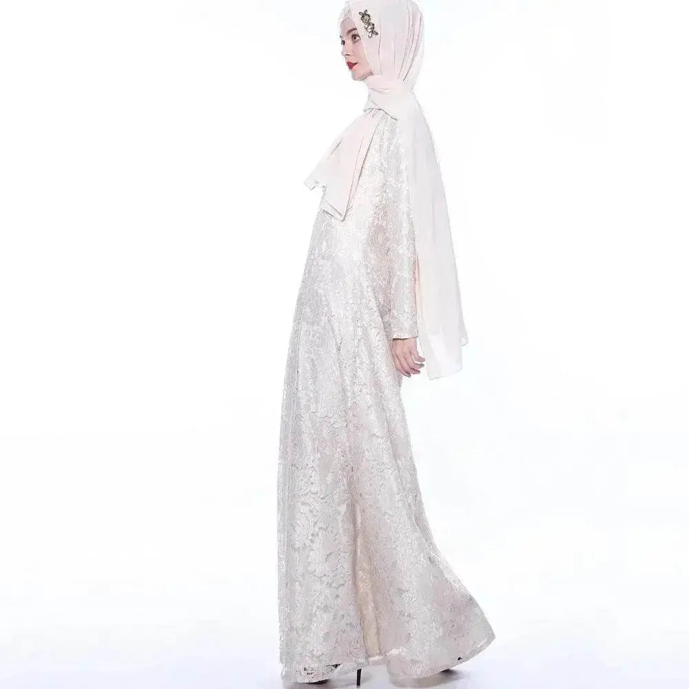 Arab Women's Muslim Arab Lace Abaya Dress - EX-STOCK Canada