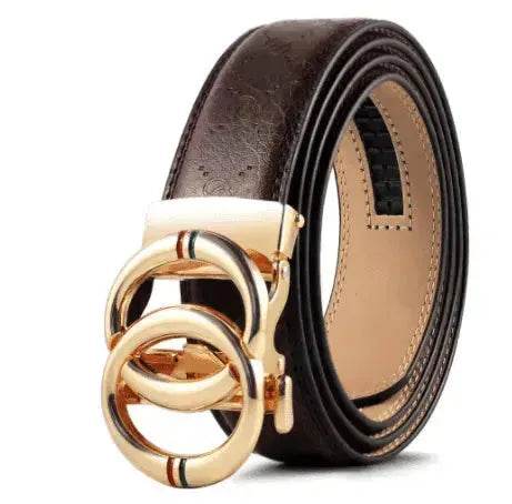 Automatic Alloy Buckle Cowhide Men's Belt - EX-STOCK Canada