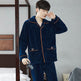 Autumn And Winter Flannel Men's Pajamas Men's Lapel Cardigan  EX-STOCK CANADA