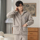 Autumn And Winter Flannel Men's Pajamas Men's Lapel Cardigan  EX-STOCK CANADA