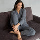 Autumn New French Simplicity Comfortable Thermal Knitting Cotton Silk Long-sleeved Pajamas For Women - EX-STOCK Canada