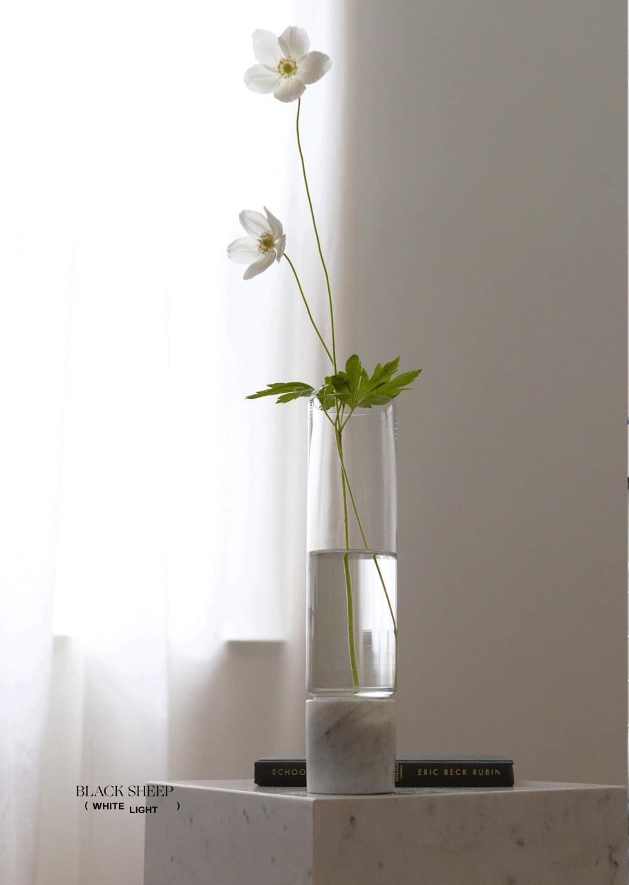 Vase en verre et marbre noir Lauren et ouraganEX-STOCK Canada 