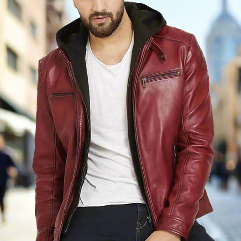 Veste en cuir d'agneau Alvin pour homme BOLEX-STOCK Canada 