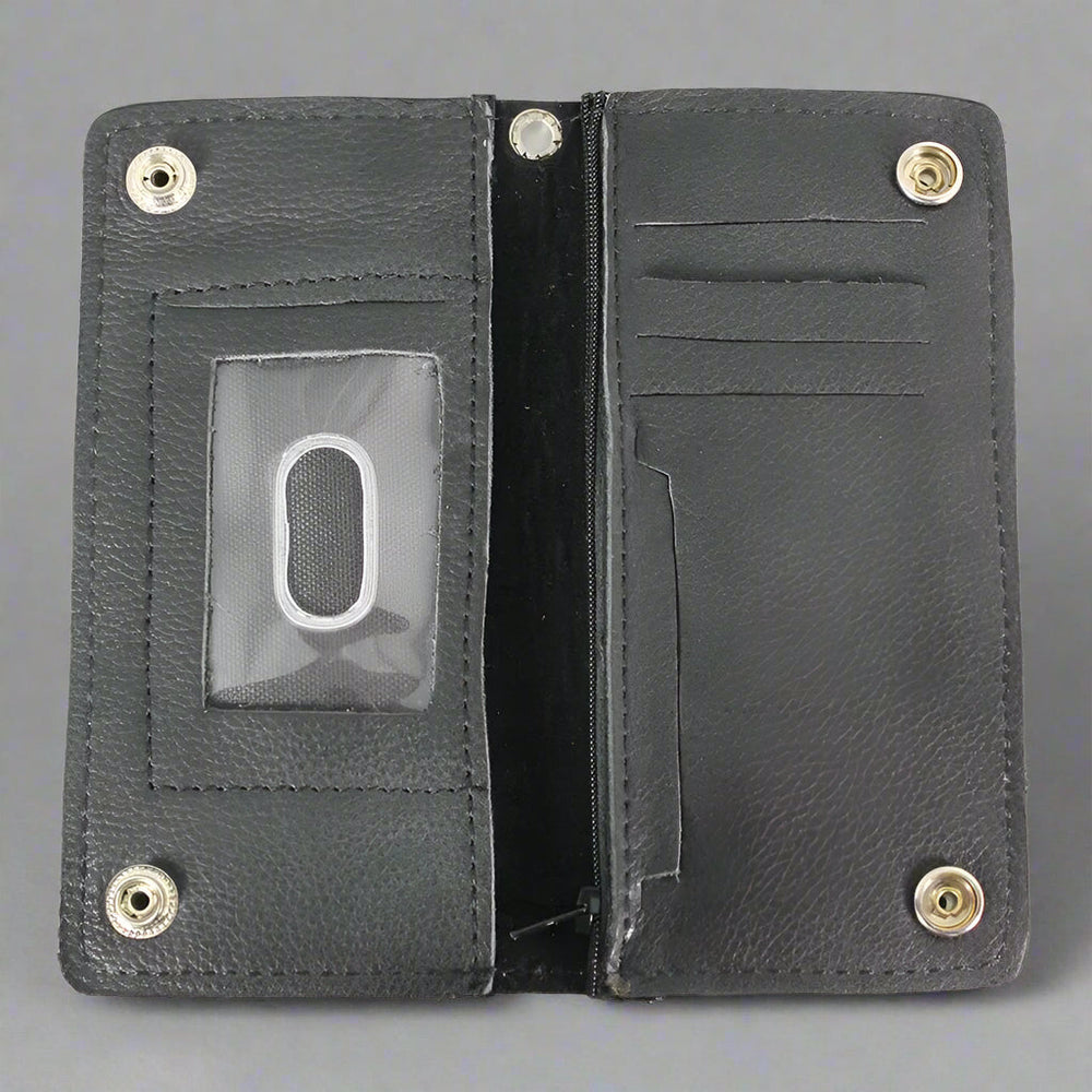 Cartera de cuero bifold cromada para hombre BOLEX-STOCK Canada 