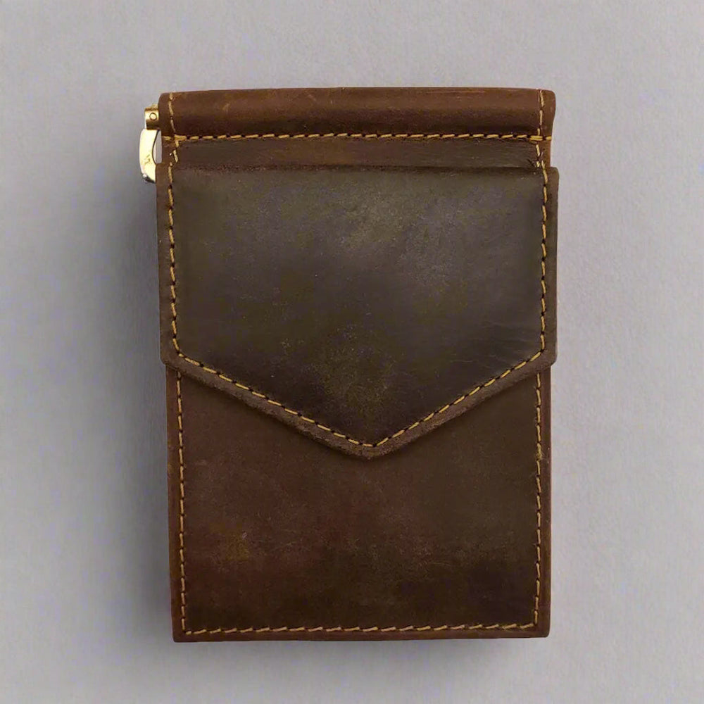 Cartera para hombre BOL con pinza para dinero de cuero envejecidoEX-STOCK Canada 