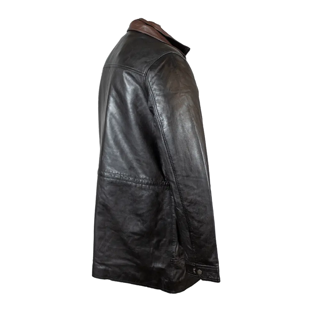 Manteau long à double col bicolore pour homme BOL | Veste en cuirEX-STOCK Canada 