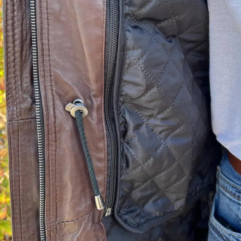 Manteau long à double col bicolore pour homme BOL | Veste en cuirEX-STOCK Canada 