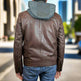 Chaqueta de cuero con capucha Eduardo para hombre de BOLEX-STOCK Canada 