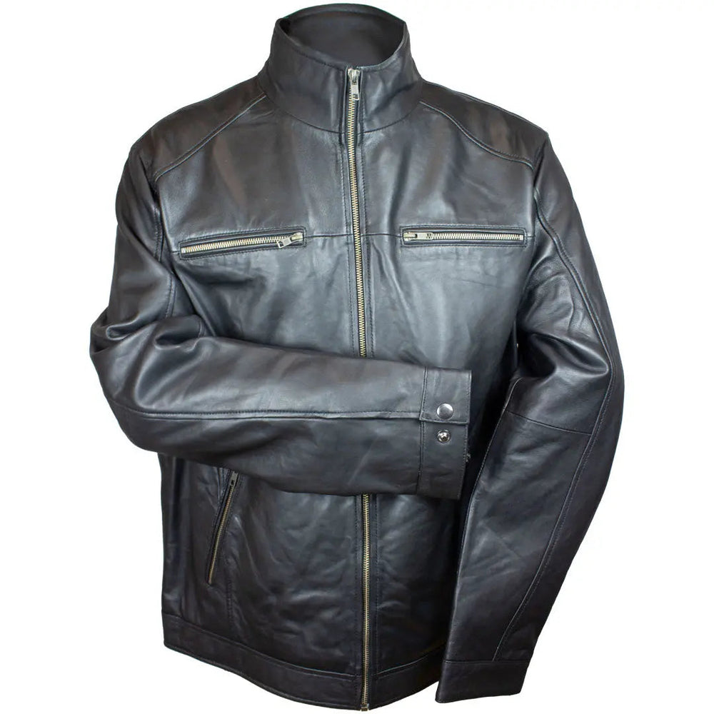 Chaqueta Bomber de Cuero de Cordero para Hombre BOLEX-STOCK Canada 