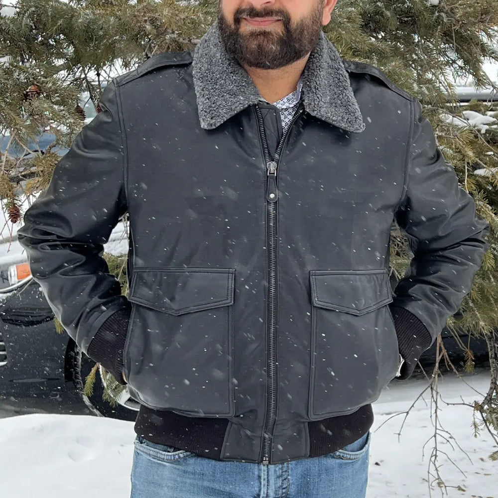 Chaqueta de cuero de cordero Maverick para hombre BOLEX-STOCK Canada 