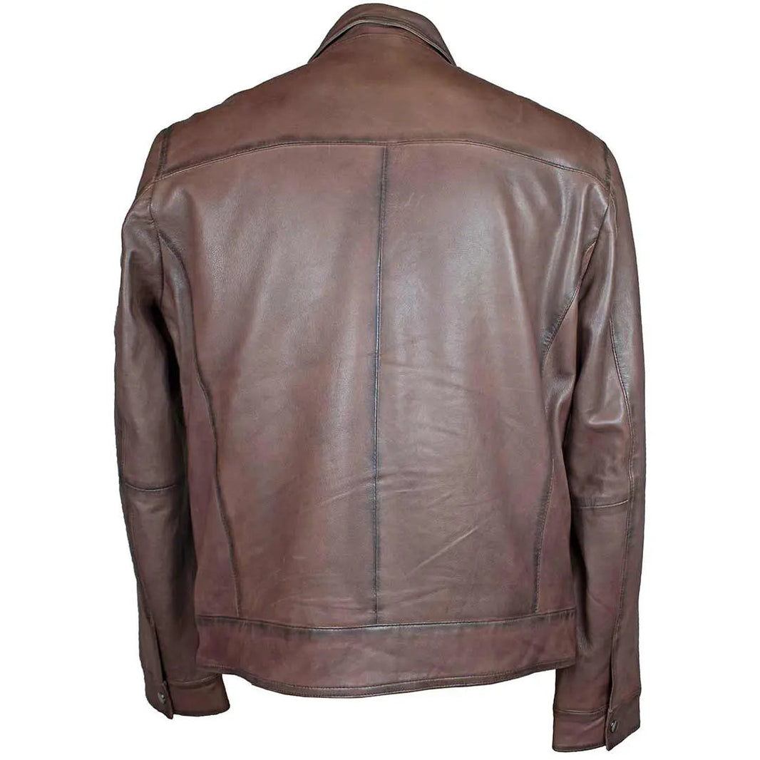 Chaqueta de cuero con cremallera clásica Quantum para hombre BOLEX-STOCK Canada 
