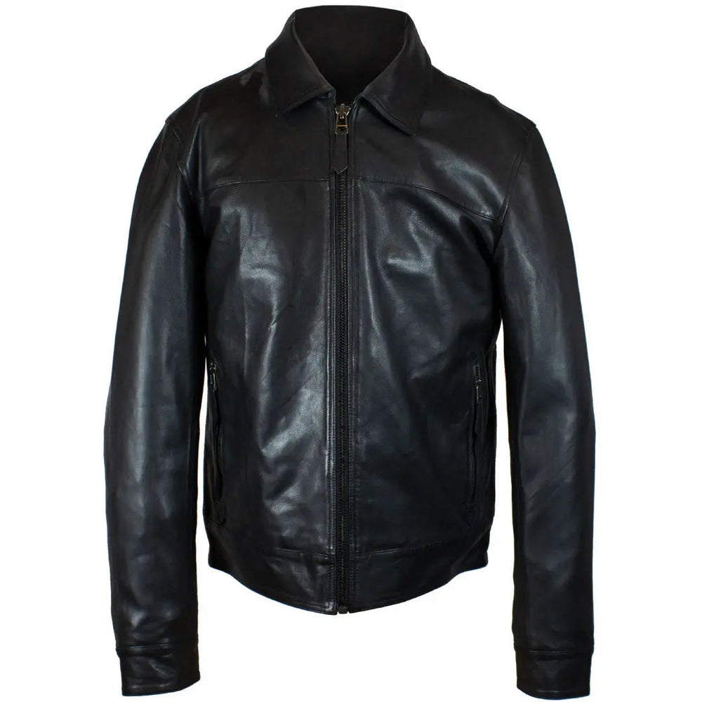 Chaqueta de cuero con cremallera clásica Quantum para hombre BOLEX-STOCK Canada 