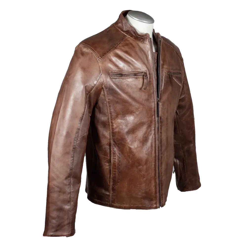 Chaqueta de cuero estilo racer para hombre BOLEX-STOCK Canada 