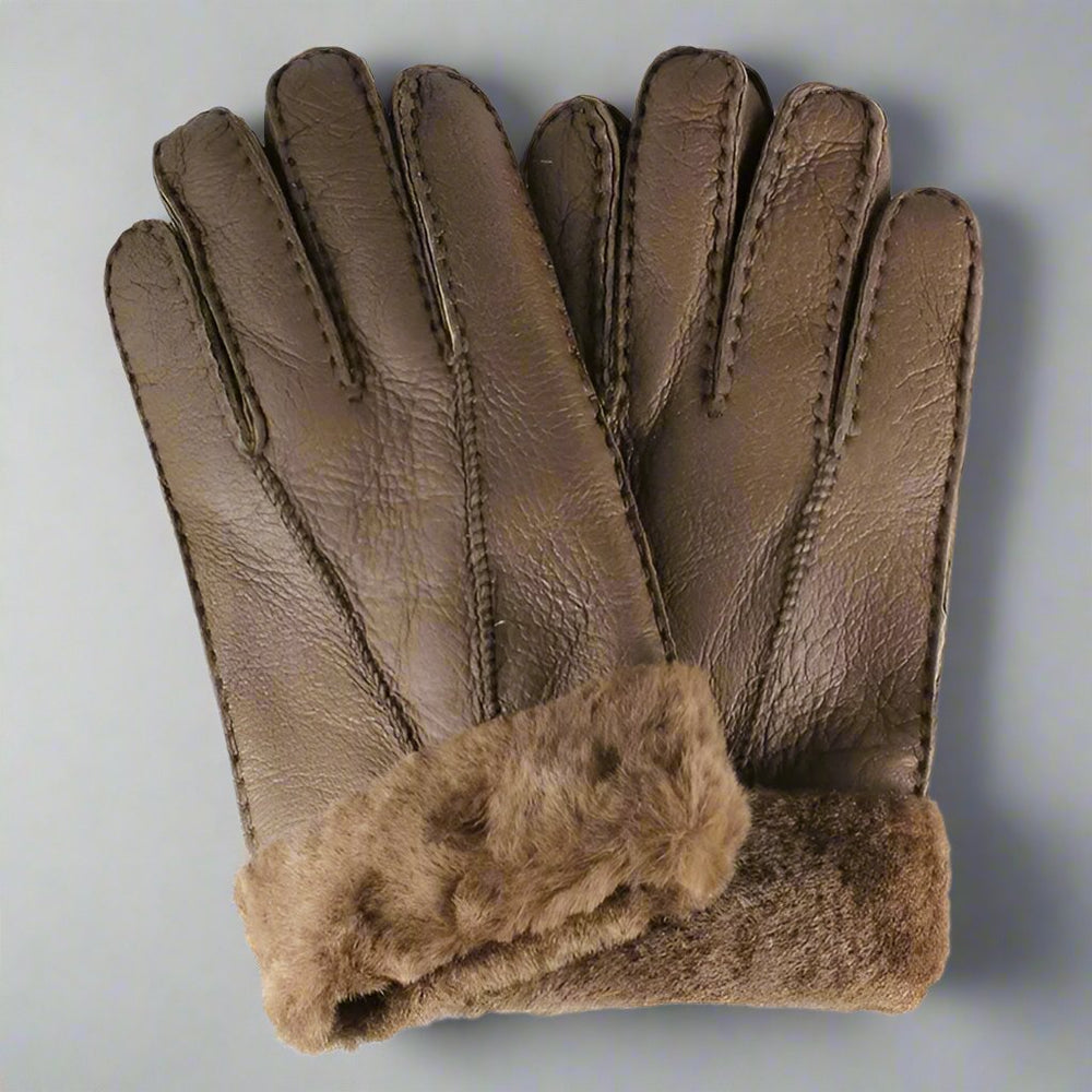 Guantes de cuero con forro de borrego para hombre BOLEX-STOCK Canada 
