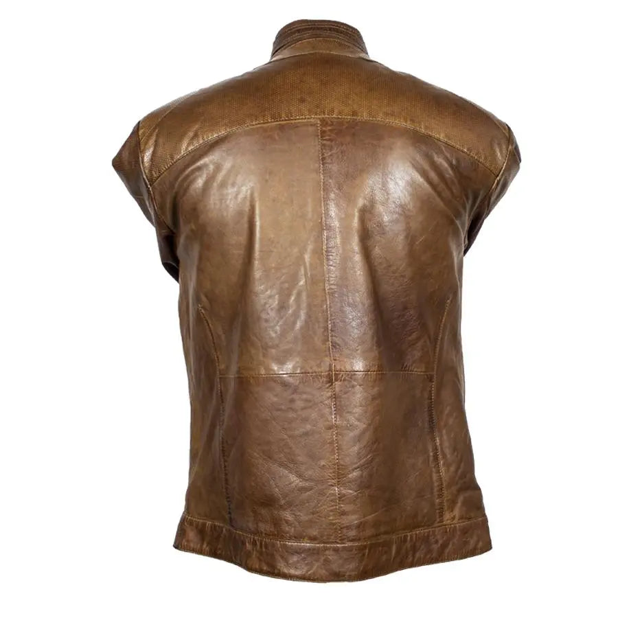 Chaqueta de cuero tipo racer para hombre BOL con cuello a presiónEX-STOCK Canada 