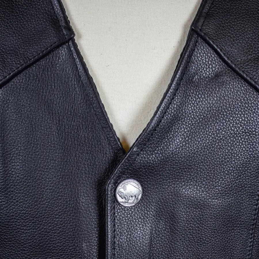 Chaleco de cuero de búfalo alto para hombre BOLEX-STOCK Canada 