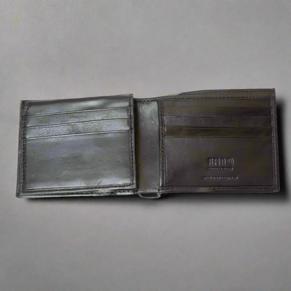 Cartera de cuero para hombre BOL trifold con RFID y solapa desplegableEX-STOCK Canada 