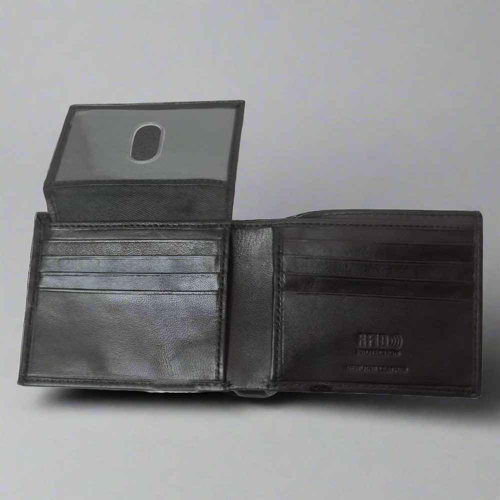 Cartera de cuero para hombre BOL trifold con RFID y solapa desplegableEX-STOCK Canada 