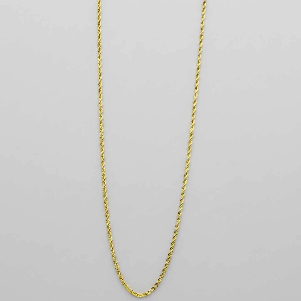 Collier chaîne en acier inoxydable doré torsadé pour hommes BOL 