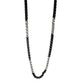 Collar de cadena de acero inoxidable plateado y negro BOL para hombresEX-STOCK Canada 