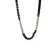 Collar de cadena de acero inoxidable plateado y negro BOL para hombresEX-STOCK Canada 