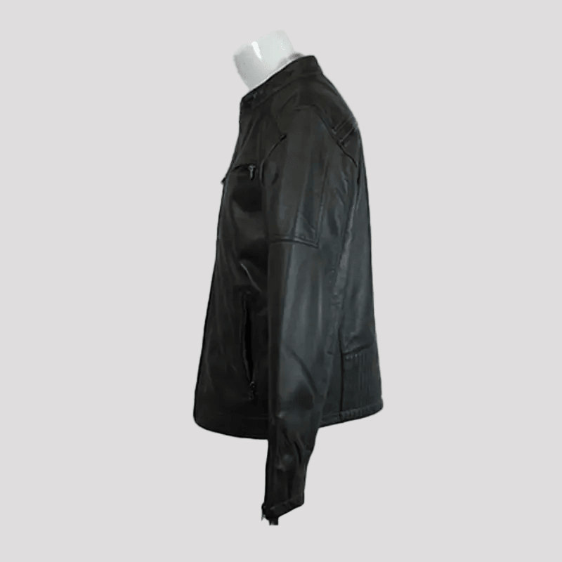 Veste en cuir de mouton ciré pour hommes BOL 