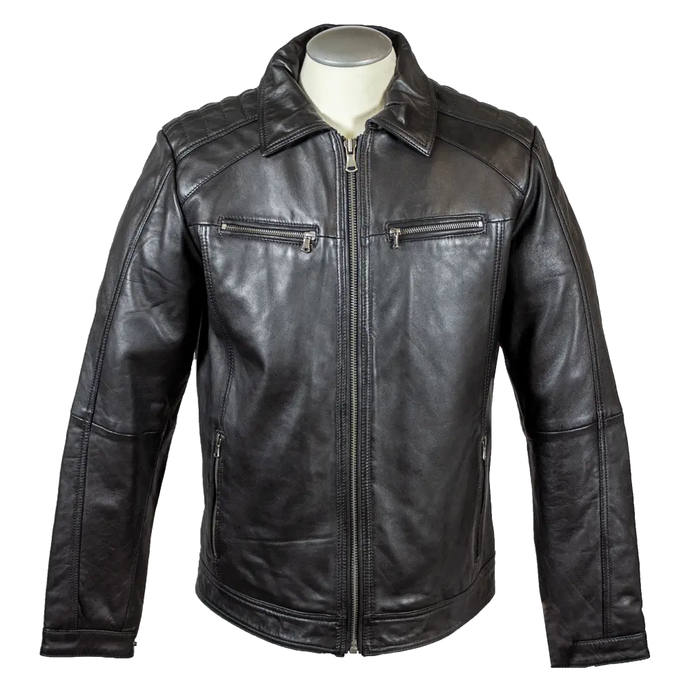 Veste en cuir pour homme BOL avec poche zippéeEX-STOCK Canada 