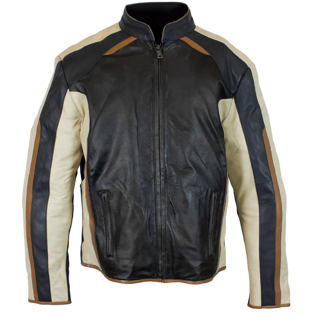 Chaqueta de cuero de cordero para hombre BOL con cremalleraEX-STOCK Canada 
