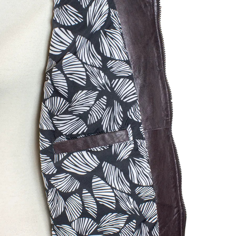 BOL Damen Lederjacke mit Korbmuster-AkzentEX-STOCK Canada 