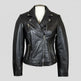 Women's Premium Lamb Leather Moto Jacket with Asymmetrical Zippers 