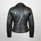 Chaqueta de moto para mujer de cuero de cordero premium con cremalleras asimétricasEX-STOCK Canada 