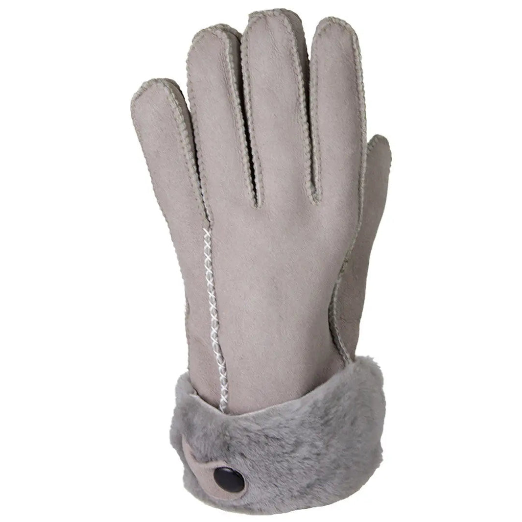 Guantes de mujer BOL de piel de oveja Merino cosidos a mano con botonesEX-STOCK Canada 