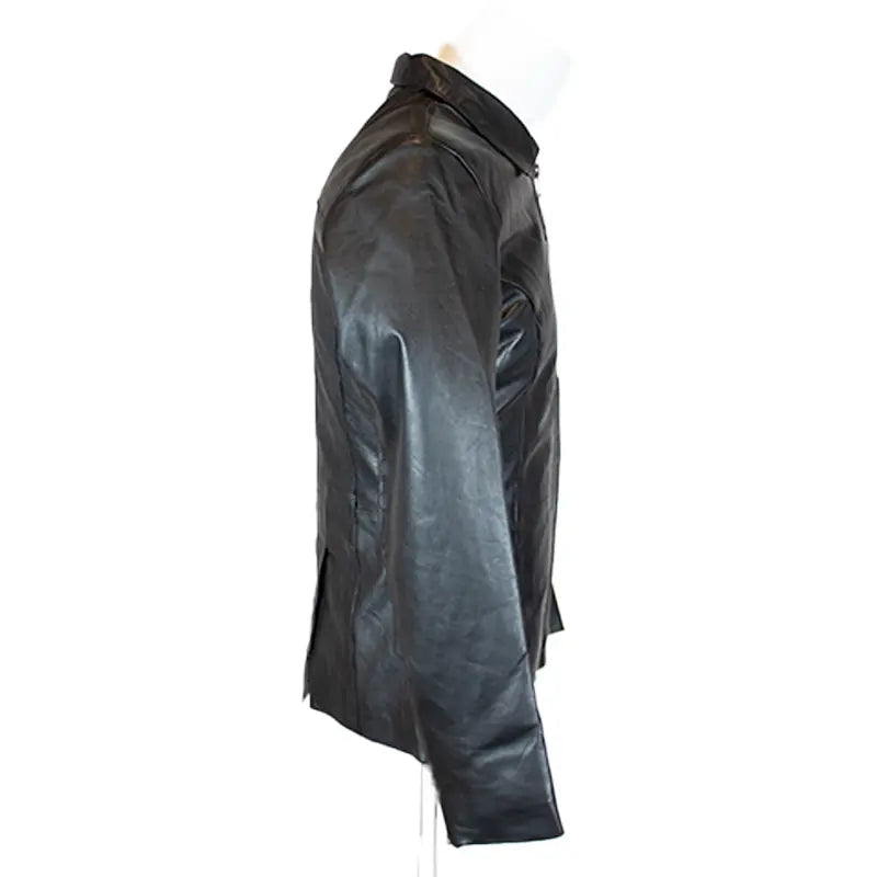 سترة نسائية كلاسيكية BOL سوداء بسحاب بأسلوب الدراجات النارية من جلد الحملEX-STOCK Canada 