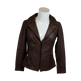 Chaqueta de cuero clásica de mujer con cuello abierto BOLEX-STOCK Canada 