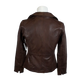 Chaqueta de cuero clásica de mujer con cuello abierto BOLEX-STOCK Canada 