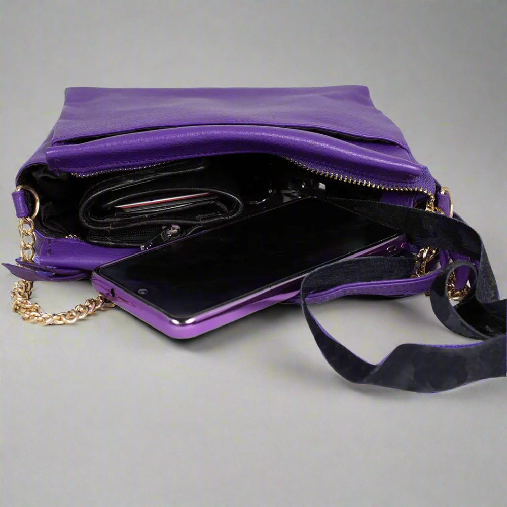 Bolso cruzado de cuero para mujer BOL con cadena y correa de cueroEX-STOCK Canada 