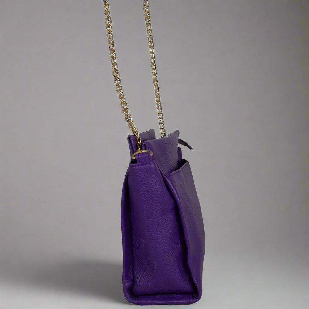 Bolso cruzado de cuero para mujer BOL con cadena y correa de cueroEX-STOCK Canada 